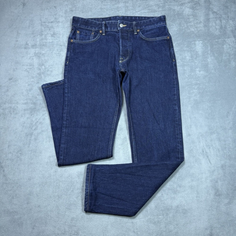 Buck Mason Jeans Mens 32x30 Ford Standard ButtonFly Taper Double Dipped Denim